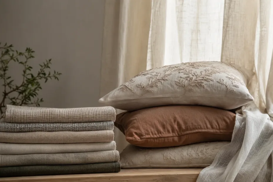 Cómo proteger ropa y textiles del sol para que duren más Cojines y textiles en una habitación iluminada por una ventana con cortinas translúcidas que filtran la luz solar