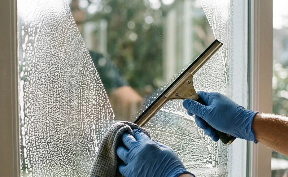 como limpiar cristales perfectamente en casa con vinagre blanco y paño de microfibra