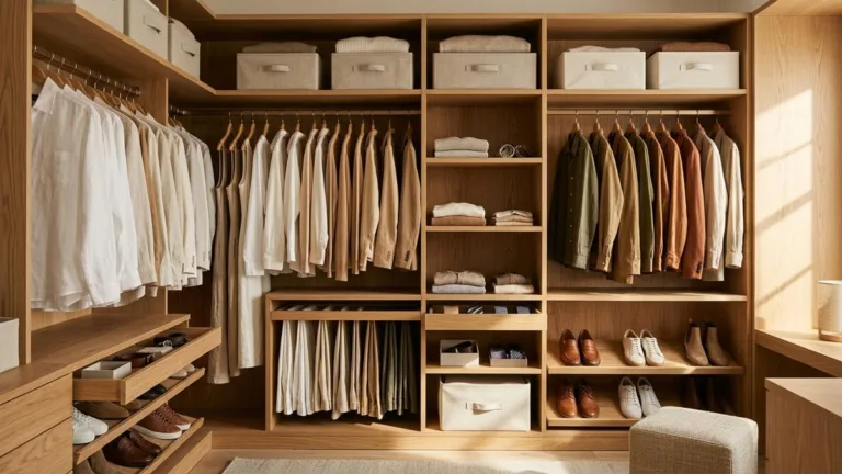 como organizar un closet paso a paso por colores y categorias con cajas de lino